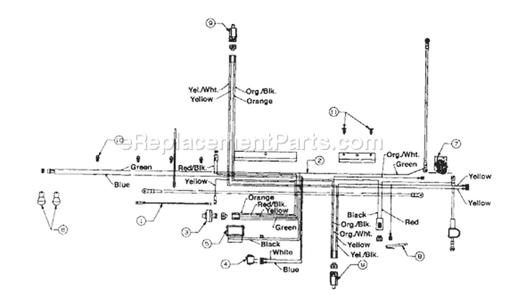 Page D Diagram and Parts List for 13A1674G401 1997 Yard Man Lawn Tractor
